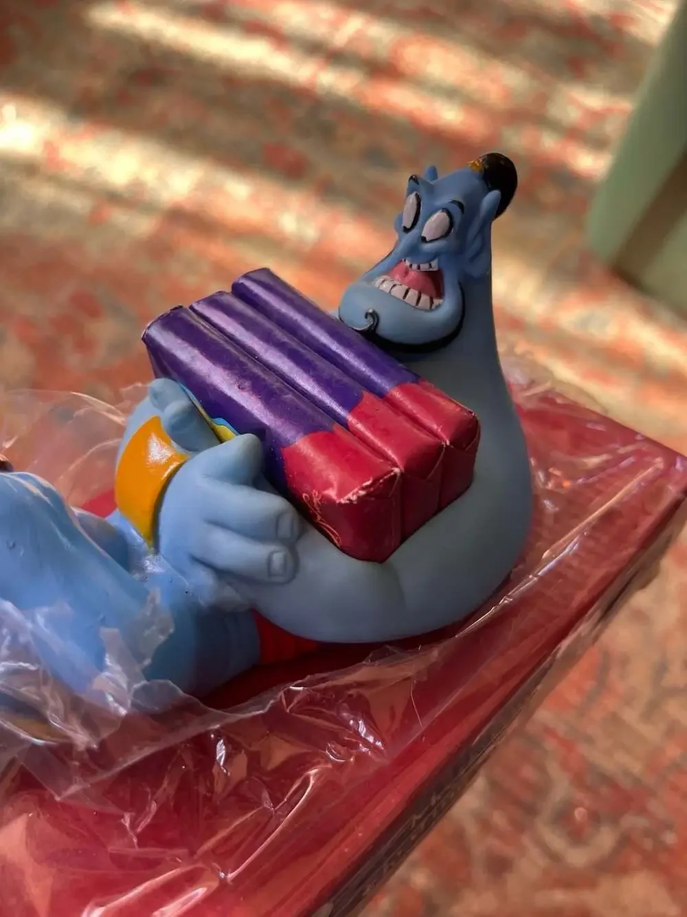 Disney Aladdin Magic Genie Floating Soap Dish + 3 Soaps NEW Rare Vintage